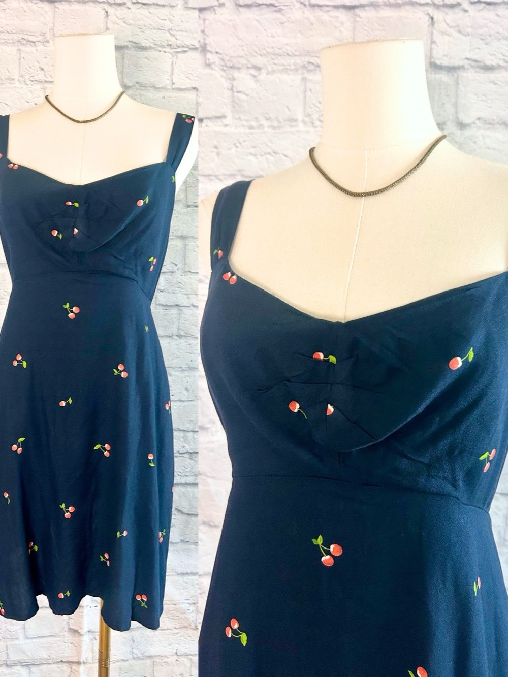 Old Navy Cherry Print Mini Dress NWT Fall Casual Twee Retro Pinup Coquette Sexy